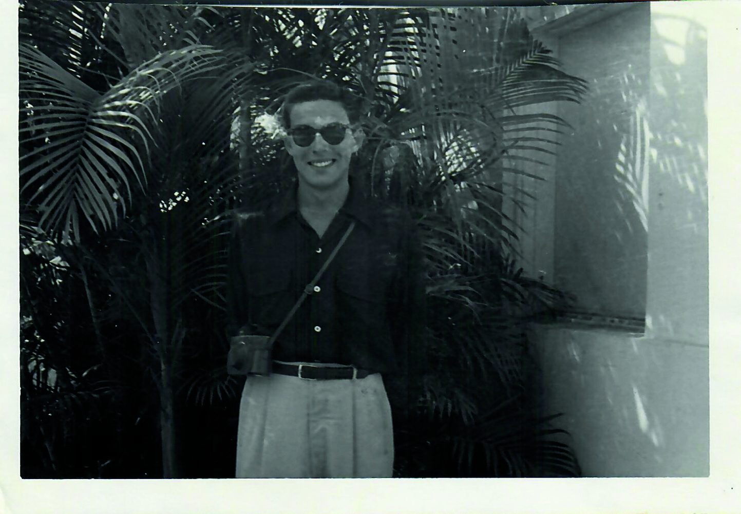 Pictured here with my Argus C3 Camera at the Caribe Hilton in San Juan.