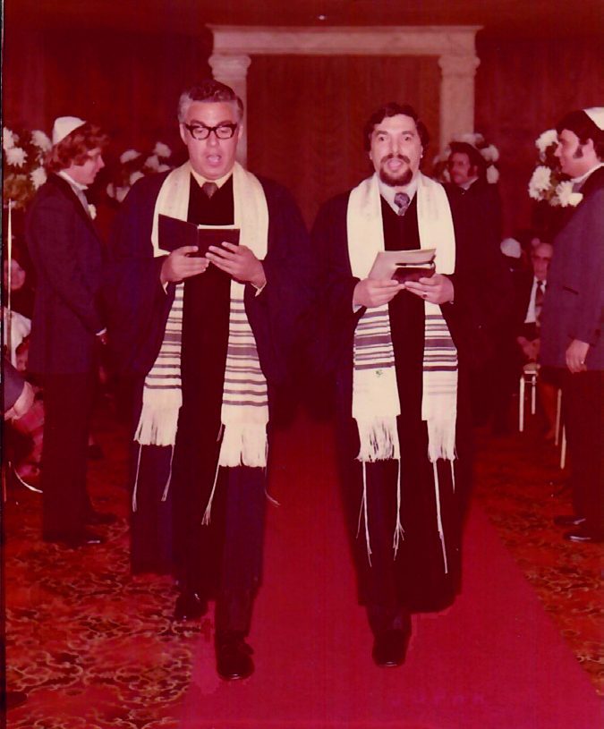 Cantor Weintraub and I officiating at Robert