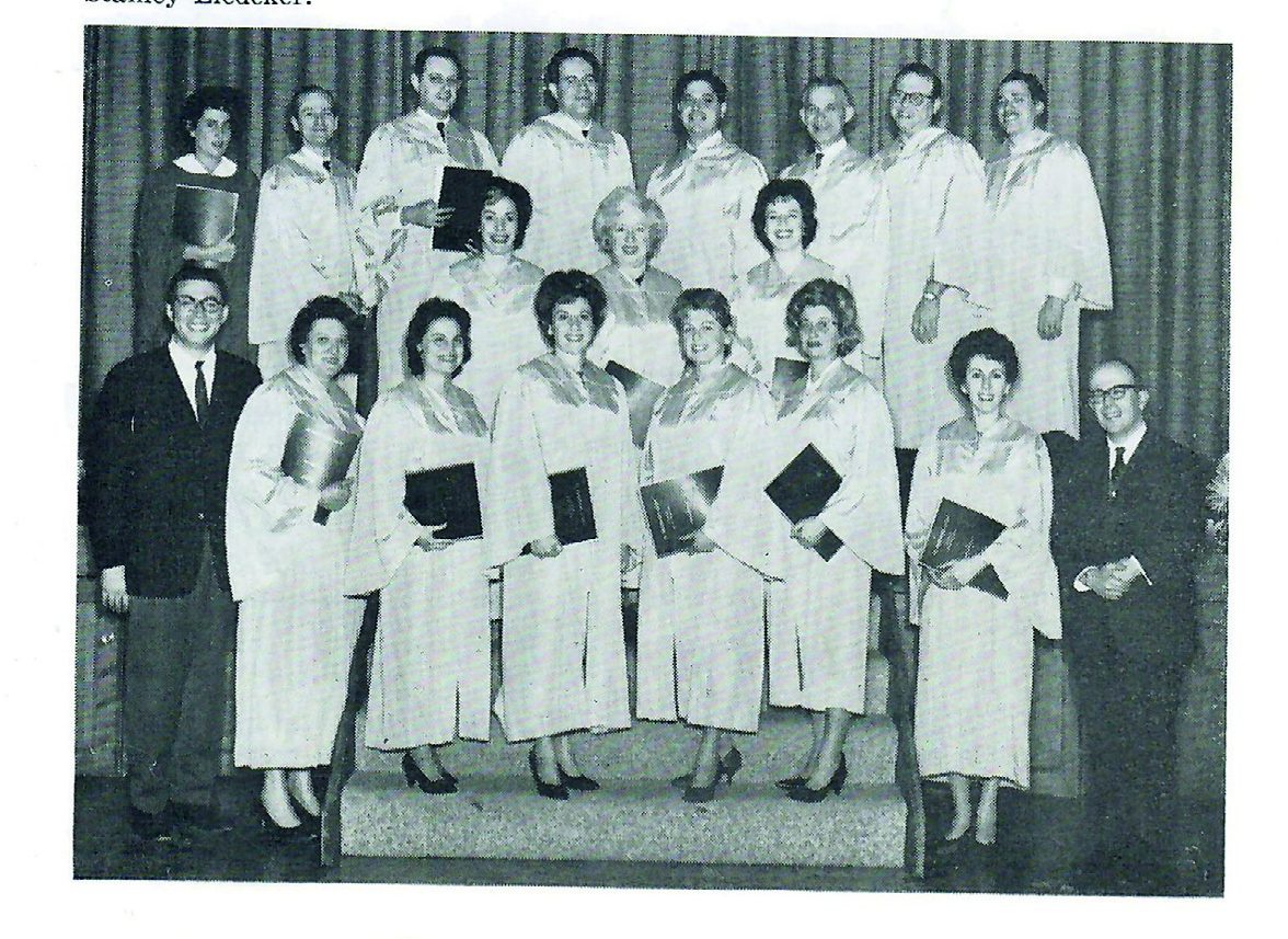 Temple Emeth Adult Choir. Murray Prester is top row, fourth from the left.