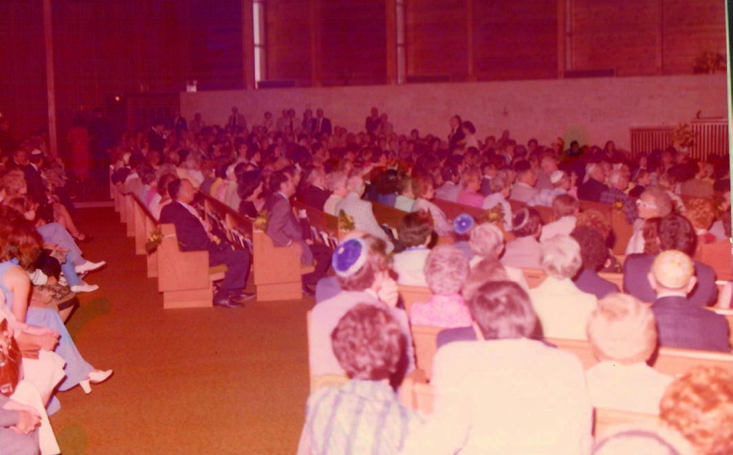 Congregants at the wedding ceremony