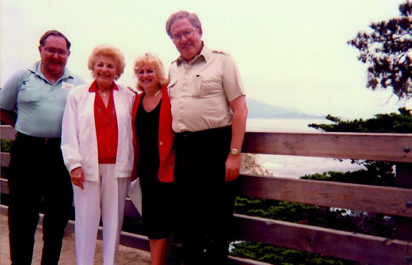 Cantor Martin Rosen, Pearl Grossman, Joanne, and me