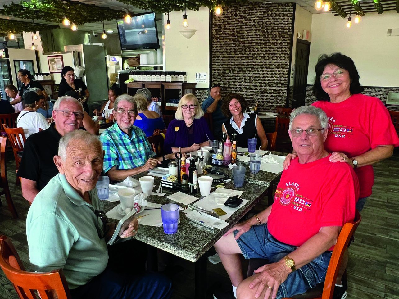 Frank, me, Marty Claire, Joanne, Debra Stasio, Mordechai and Esther