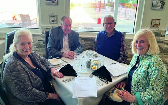 At one of our favorite restaurants with Evelyn and David Rosen,