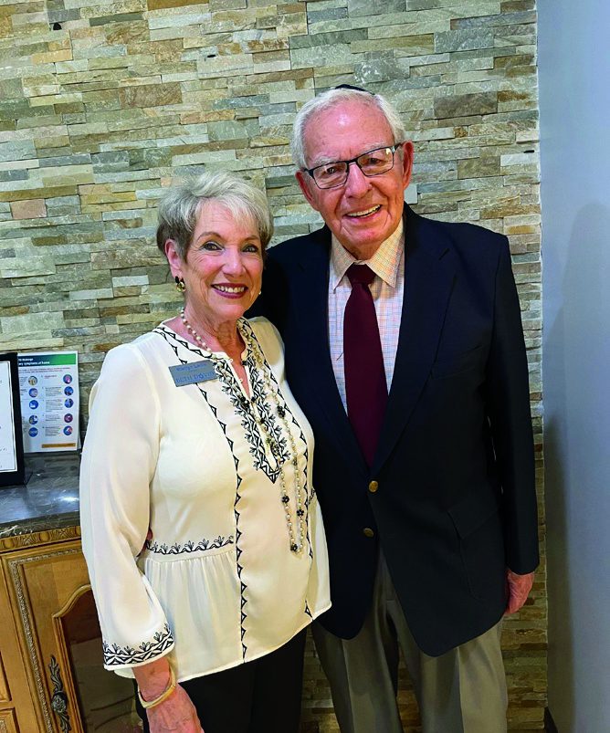 Marilyn Ladis, a warm and welcoming member of our temple, and me.