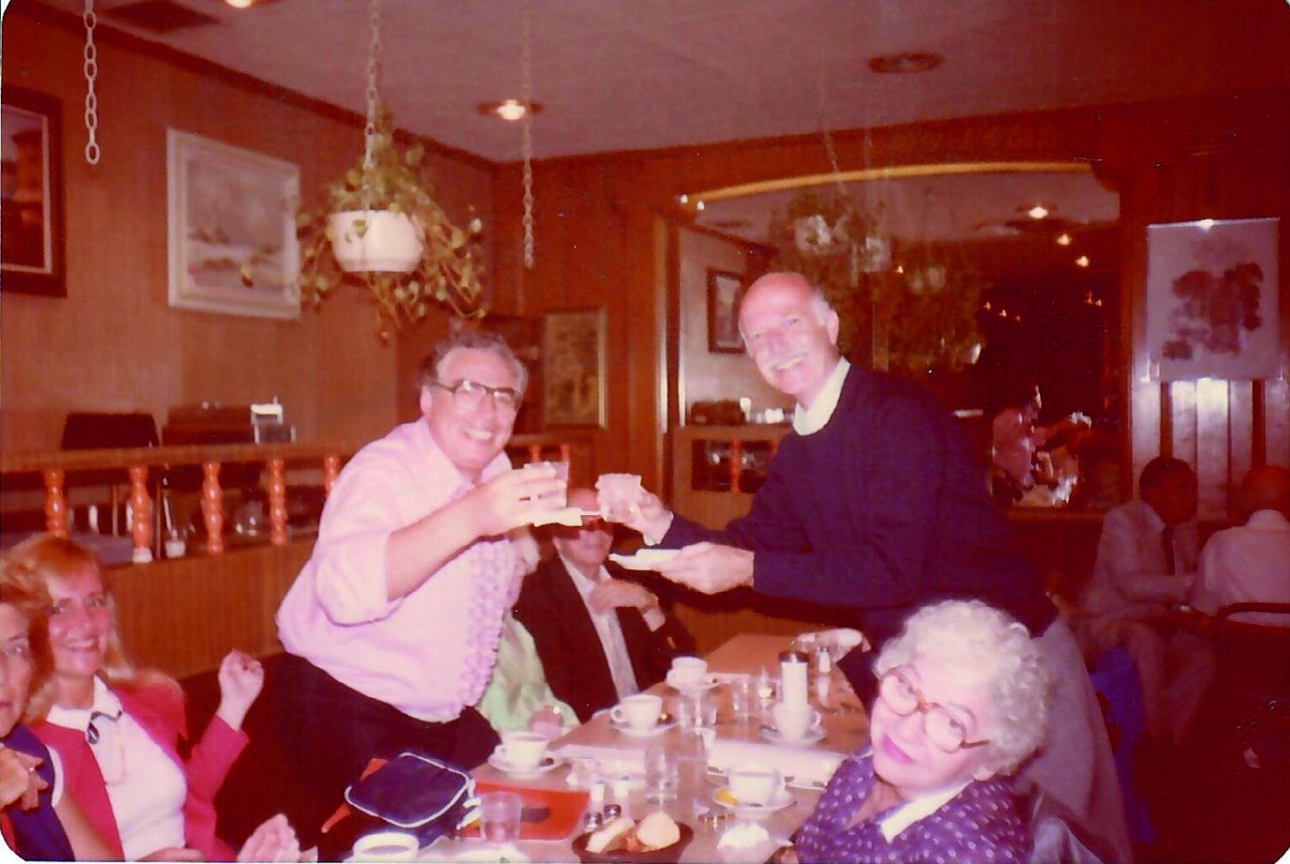 Me and Ralph toasting at Manero’s, one of my favorite restaurants