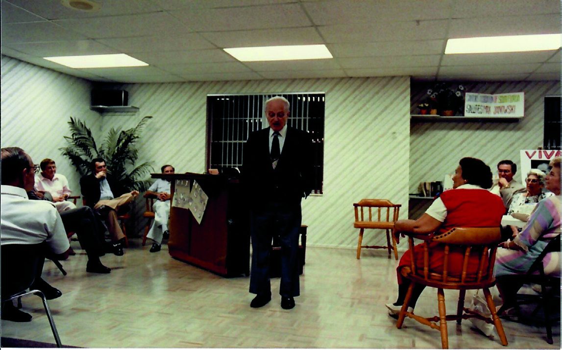 Max Janowski lecturing at our community clubhouse