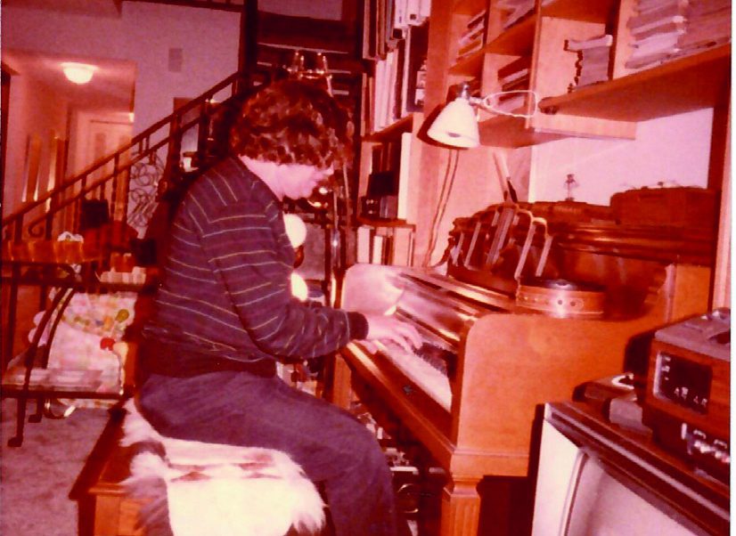 Bonia Shur playing a musical selection at our home