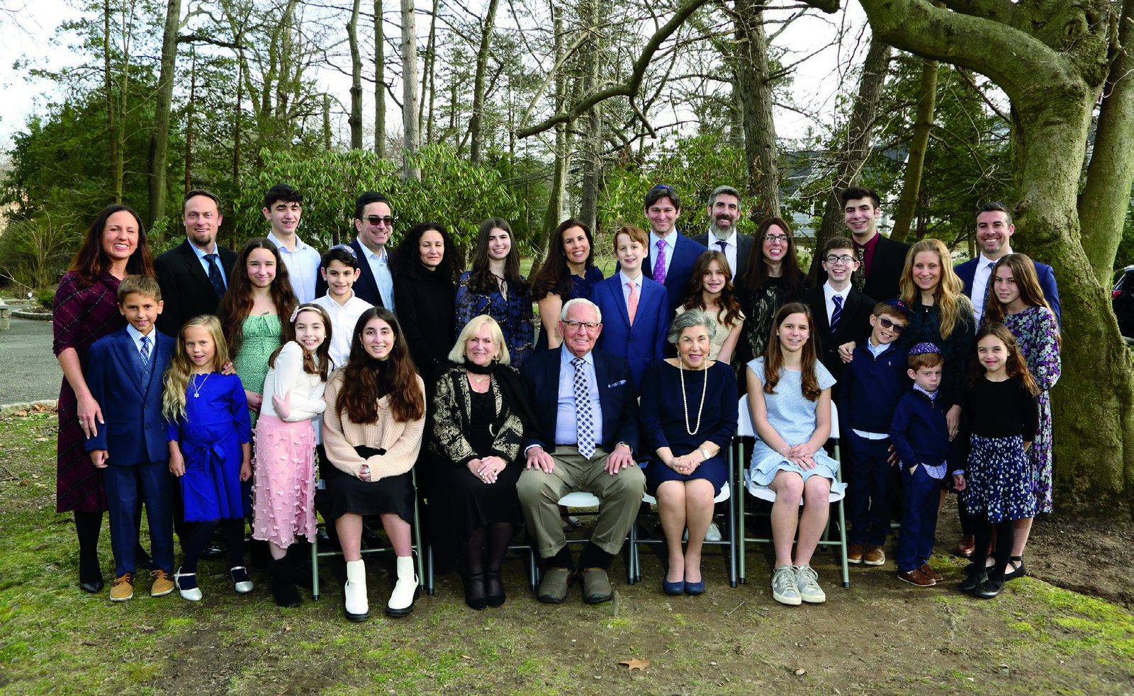 Shulkes family photo taken at Raffi Orgel’s Bar Mitzvah in Engelwood,