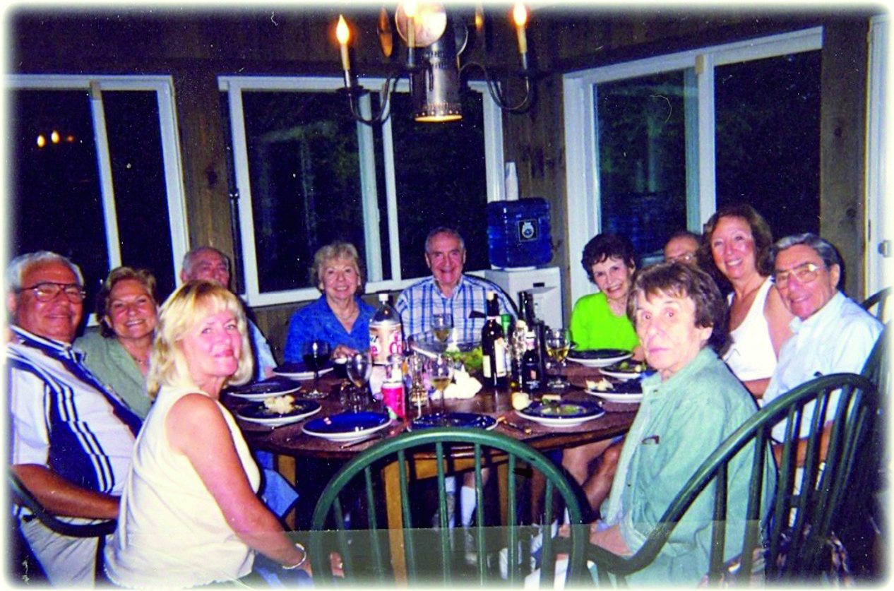 Judy and Howard on extreme right at home