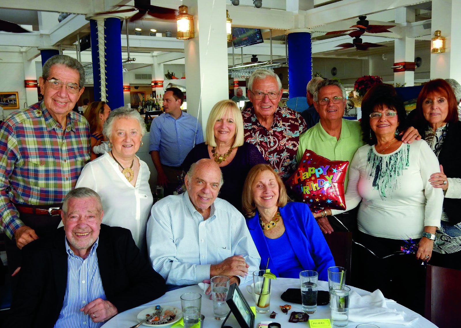Standing: Marty Claire, Ingrid Roskin, Joanne, me, Mordechai & Esther Fintz,